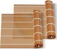 Bamboo Sushi Rolling Mats (2-Pack, 9.5" Square)
