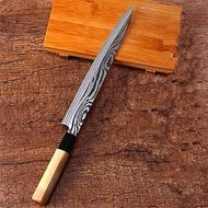 Left-Handed Japanese Sashimi Knife: Professional-Grade Stainless Steel Cleaver & Slicer
