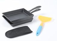 HAWOK Cast Iron Rectangle Omelette Pan (Pre-Seasoned) for Tamagoyaki
