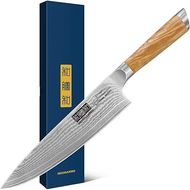 8-Inch Damascus Chef Knife: 67-Layer VG-10 Steel, Ultra-Sharp, Ergonomic Olive Wood Handle
