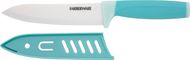 Farberware 6-inch Aqua Ceramic Chef Knife with Ergonomic Handle and Blade Cover
