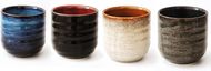 Japanese Ceramic Tea & Coffee Set (4 Cups, 4 Colors)
