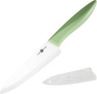 Green Ceramic Chef Knife (6-inch, shatterproof, with sheath)
