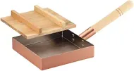 Asahi Copper Tamagoyaki Pan (Professional, 18cm, Wooden Lid)
