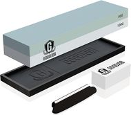 Goodjob Premium Japanese Whetstone Kit: 400/1000 Grit Dual-Sided Sharpener with Base & Angle Guide
