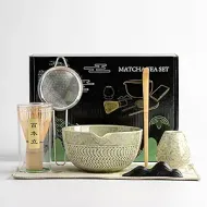 Matcha Ceremony Set: Whisk, Scoop, Spoon, Bowl, Sieve & Holder
