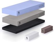 KYOKU Professional Japanese Whetstone Kit: 1000/6000 Grit Stones, Rubber Mat & Flattening Stone
