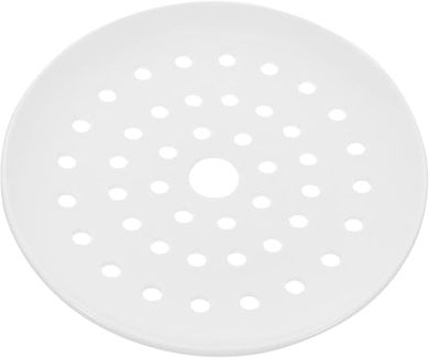 Ceramic Steamer Plate: 20cm White Dumpling & Vegetable Steamer
