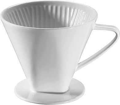 Cilio Porcelain Pour-Over Coffee Filter (Large, White)
