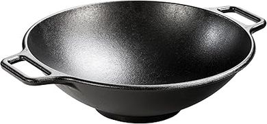 Lodge Bold 14" Cast Iron Wok: Modern, Seasoned Cookware
