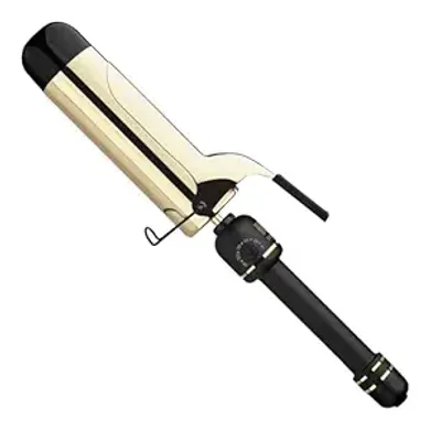 HOT TOOLS New and Improved 24K Gold Professional 2" Extended Barrel Curling Iron with Clamp for Loose Bouncy Curls | 24K Gold Technology for Long-Lasting Results & Longer Barrel for Easy Styling