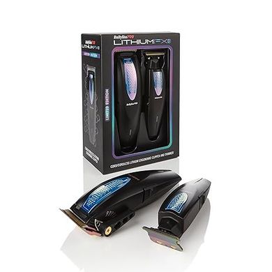 BaBylissPRO Lithium Cordless Clipper & Trimmer Iridescent Set
