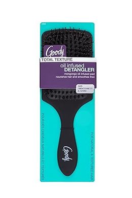 Goody Mongongo Oil Detangler Brush: Adds shine, protects, and lasts.
