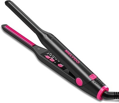 Small Flat Iron for Short Hair, 3/10" Pencil Flat Iron with Adjustable Temp Mini Hair Straightener for Edges Pixie Cut and Bangs, Tiny Hair Straightener with Floating Plates, Auto Shut Off