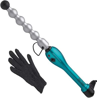 Bed Head Rock N Roller Clamp Free 2-in-1 Curling Wand | Round Barrel for Tousled Waves