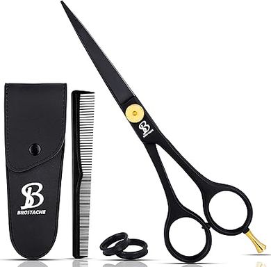 Professional German Hair Cutting Scissors with Comb & Pouch
