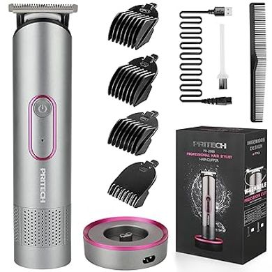 Pritech Waterproof Rechargeable Bikini & Hair Trimmer for Women
