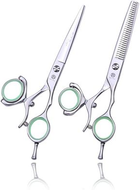 6-inch Japanese 440C barber scissor & thinning shear set
