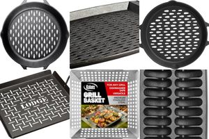 cast iron grill basket