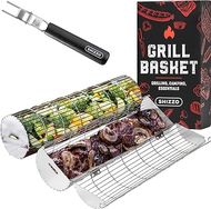 Here are a few options for a shortened product name, all around 10-20 words:

**Option 1 (Focus on function):**  Heavy-Duty Stainless Steel Grill Baskets: 2-Pack for Camping & BBQ

**Option 2 (Focus on material and use):**  Portable Stainless Steel BBQ Grill Baskets (Set of 2) for Vegetables, Fish & More

**Option 3 (More concise):**  2-Pack Large Stainless Steel Grill Baskets for Outdoor Cooking

**Option 4 (Emphasis on durability):**  Extra-Sturdy Stainless Steel Grill Baskets (2-Pack) for Camping & Grilling


The best option will depend on your marketing strategy and target audience.
