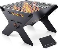 Odoland Portable Folding Charcoal Grill: Backpacking BBQ & Firepit 
