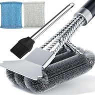 18-Inch Grill Cleaning Brush & Scraper:  Perfect Christmas Gift for Men
