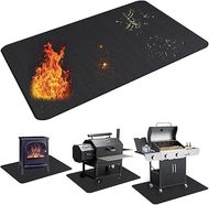 UBeesize Fireproof Grill & Fireplace Mat: Large, Double-Sided Protector for Outdoor & Indoor Use
