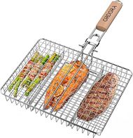 ORDORA Stainless Steel Grill Basket:  Perfect for fish, meat, and steak.  A grilling gift for men.
