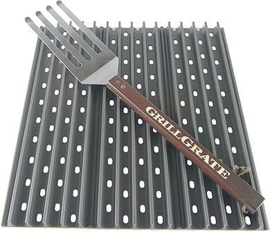 GrillGrate Sear Station: 17.4" Deep Universal Sear Grates for Pellet Grills.  (Hard-anodized aluminum)
