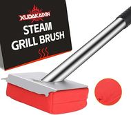 SteamClean Grill Brush:  Kevlar pad cleans cast iron & stainless steel grates safely. (Red)
