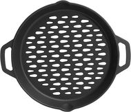 12-Inch Nonstick Cast Iron Grill Basket: Cook veggies, meat, and fish on charcoal, gas, or other outdoor grills.
