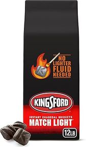 Kingsford Match Light Charcoal: Ready-to-Grill Briquettes (12 lbs)
