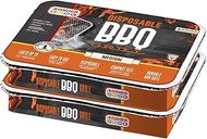 Disposable Charcoal BBQ Grill - Ready-to-Use, Portable, Kosher (2-Pack) 
