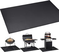 Heavy-duty, fireproof grill mat (48x30") protects decks, grass, and floors.
