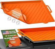 Heavy-Duty Silicone Griddle Mat Cover for Blackstone Grills (28"/36", Orange)
