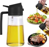 470ml Glass Olive Oil Sprayer & Dispenser (Black)
