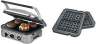 Cuisinart 5-in-1 Silver Griddler & Waffle Plates Bundle 
