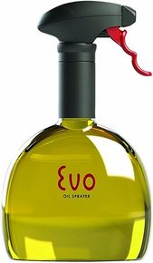 Evo Oil Sprayer Set: Two 18-oz Non-Aerosol Bottles for Olive Oil (Yellow)
