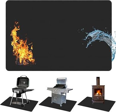 Reusable, Fireproof Grill Mat (30"x36"): Protects decks, grass & more.
