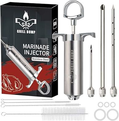 Pro Meat Injector Kit: 3 Needles, 2oz Capacity, Recipes Included
