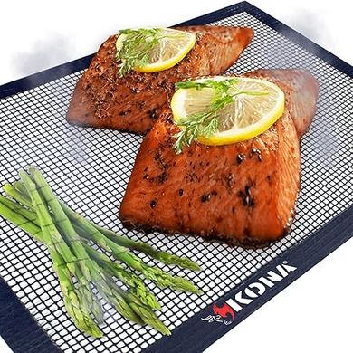 Kona Mesh Grill Mats:  Nonstick BBQ & Smoker Mats for Ultimate Grilling (Set of 2, 16x13")
