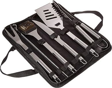 HC-1004 8-Piece Stainless Steel BBQ Grill Tool Kit with Case
