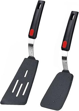 Heat-Resistant Silicone Spatula Set (2 Pack) for Non-Stick Cookware
