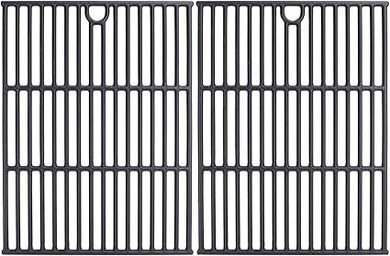 Heavy-Duty Cast Iron Grill Grates (17-inch) – 2-Pack, fits Charbroil & Kenmore models
