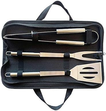 BBQ Grilling Tools Set - Stainless Steel Grilling Accessories with Free Portable Bag. (3PCS)