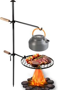 Campfire Grill Grate with Adjustable Swivel & Hanger 
