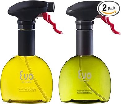 Evo Mini Oil Sprayers: 8-oz Non-Aerosol Dispensers (Yellow & Green)
