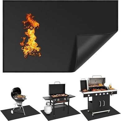 Heavy-Duty Grill Mat: Fireproof, Waterproof Deck Protector (65x39")
