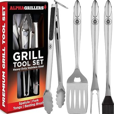 Premium Stainless Steel BBQ Grill Tool Set
