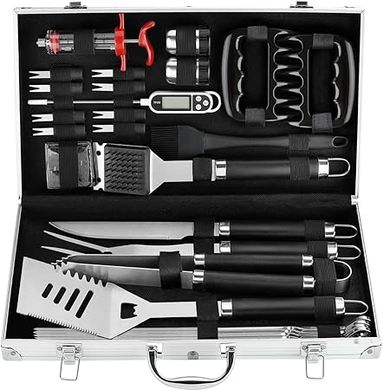 POLIGO 26-Piece Premium BBQ Grill Set with Case
